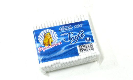Изображение товара Ватные палочки русалочка super soft 100шт (пакет) Ватные палочки русалочка super soft 100шт (пакет) фотография