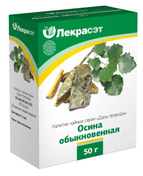 Осина, кора, 50 г (Лекра-сэт) фотография