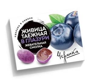 Смолка жевательная Живица таежная черника в глазури №5 