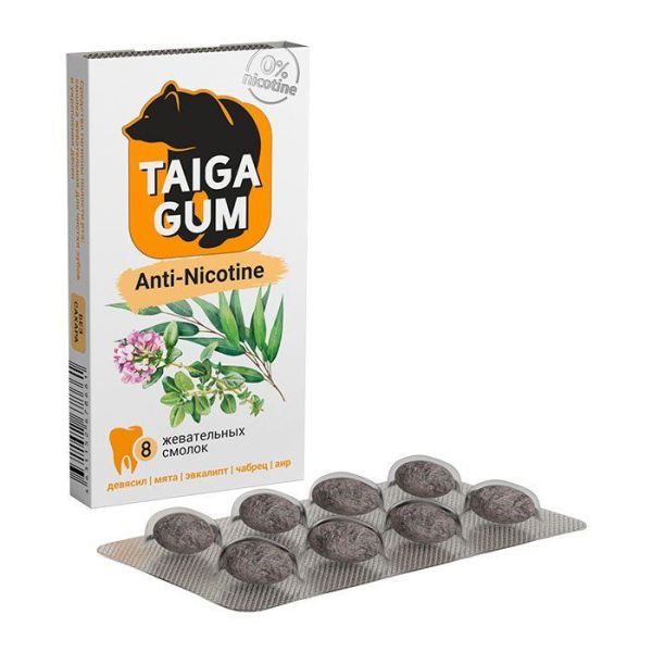 Изображение товара Смолка жевательная Taiga Gum против курения Алтайский Нектар 8шт Смолка жевательная Taiga Gum против курения Алтайский Нектар 8шт фотография