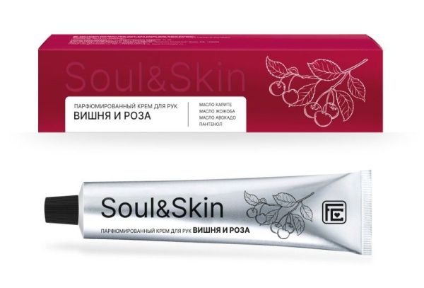 Изображение товара Крем для рук парфюмированный Soul&Skin вишня и роза Фэмили Косметик 65мл Крем для рук парфюмированный Soul&Skin вишня и роза Фэмили Косметик 65мл фотография