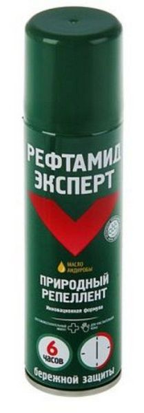 Изображение товара Рефтамид аэрозоль Эксперт (комар, мошка, мокрец, москит) 150мл Рефтамид аэрозоль Эксперт (комар, мошка, мокрец, москит) 150мл фотография