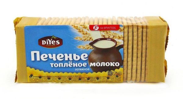 Изображение товара Печенье затяжное Диyes топленое молоко на фруктозе 170г Печенье затяжное Диyes топленое молоко на фруктозе 170г фотография